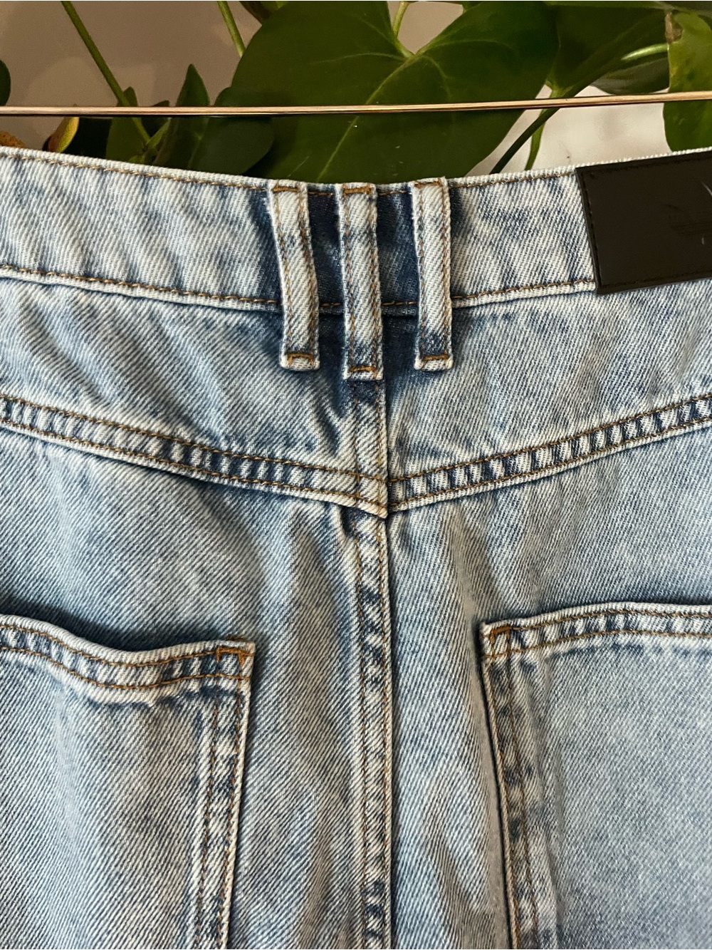 ADIDAS Washed Blue Wide-Leg Jeans with 3 Stripes - Picture 5 of 11